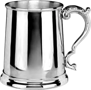 Augustine Glass Bottom Steel Tankard