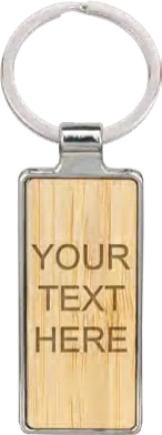 Echo Bamboo Rectangle Keyring
