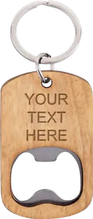 Echo Beechwood Bottle Opener Keyring