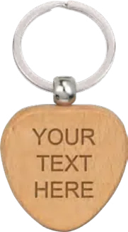 Echo Beechwood Heart Keyring