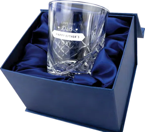 Lindisfarne Classic Pannelled Whisky Tumbler & Presentation Box