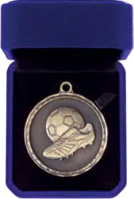 Power Boot Football Medal & Box