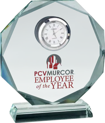 Recognition Vitoria Glass Clock Budget