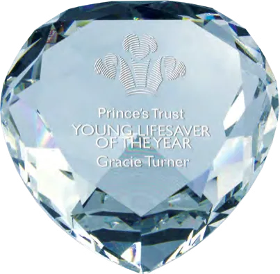 Venus Heart Engravable Paperweight