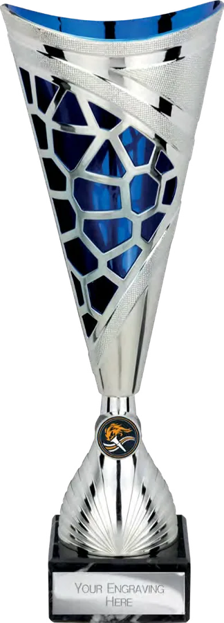 Vivid Blue & Silver