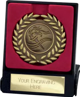 Wreath Elation Red Award Case & Trim 85mm Antique Gold Mb24611ag